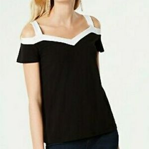 NWT INC cold shoulder black top